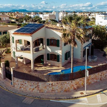 Mallorca Finca Haus Mit Pool Direkt Am Meer Es Trenc, Bootstour Moeglich Sa Rapita Bagian luar foto